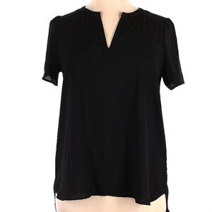 Pleione black v neck blouse